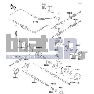 KAWASAKI - SXI PRO 1999 - Πλαίσιο - Cables