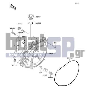 KAWASAKI - SXI PRO 1999 - Κινητήρας/Κιβώτιο Ταχυτήτων - Engine Cover(s)