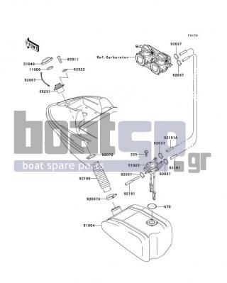 KAWASAKI - SXI PRO 1999 - Body Parts - Fuel Tank - 51049-3719 - CAP-TANK,FUEL