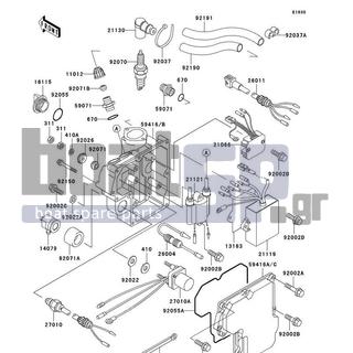 KAWASAKI - SXI PRO 1999 - Frame - Ignition System - 27010-3725 - SWITCH,WATER SENSOR