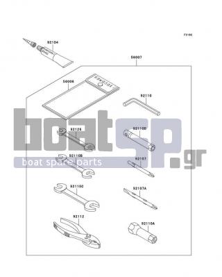 KAWASAKI - SXI PRO 1999 -  - Owner's Tools - 92126-004 - TOOL-WRENCH,OPEN END,8X10