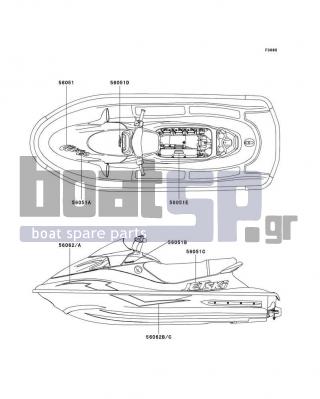 KAWASAKI - ULTRA 150 1999 - Body Parts - Decals(JH1200-A1)