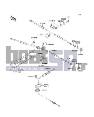 KAWASAKI - STX-15F 2014 - Frame - Cables - 54012-3771 - CABLE-THROTTLE