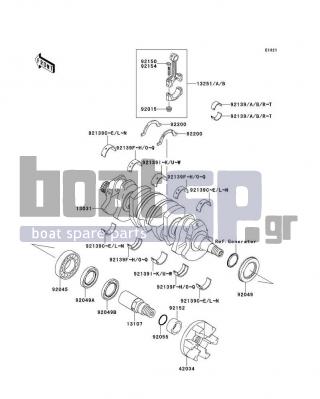 KAWASAKI - STX-15F 2014 - Engine/Transmission - Crankshaft