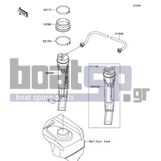 KAWASAKI - STX-15F 2014 - Body Parts - Fuel Pump(ADF-AFF) - 92170-3760 - CLAMP