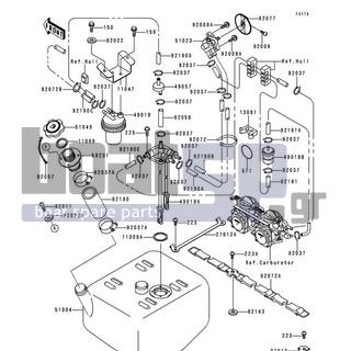 KAWASAKI - XI SPORT 1999 - Body Parts - Fuel Tank - 49019-3708 - FILTER-FUEL