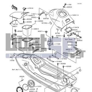 KAWASAKI - XI SPORT 1999 - Frame - Hull Fittings - 92160-3792 - DAMPER