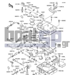 KAWASAKI - 1100 STX 1998 - Frame - Ignition System(JT1100-B1) - 21130-3706 - CAP-SPARK PLUG