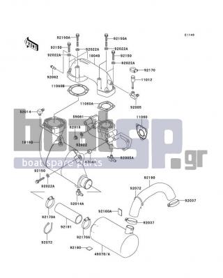 KAWASAKI - 1100 STX 1998 - Exhaust - Muffler(s)