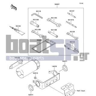 KAWASAKI - 1100 STX 1998 -  - Owner's Tools - 92110-1152 - TOOL-WRENCH,OPEN END,10X12