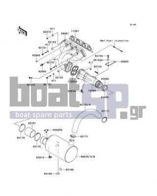 KAWASAKI - STX-15F 2014 - Εξατμίσεις - Muffler(s)