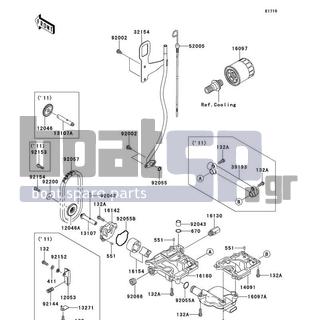 KAWASAKI - STX-15F 2014 - Κινητήρας/Κιβώτιο Ταχυτήτων - Oil Pump - 16097-3702 - FILTER-ASSY-OIL