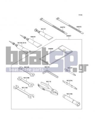 KAWASAKI - STX-15F 2014 -  - Owner's Tools - 92110-1153 - TOOL-WRENCH,OPEN END,14X17