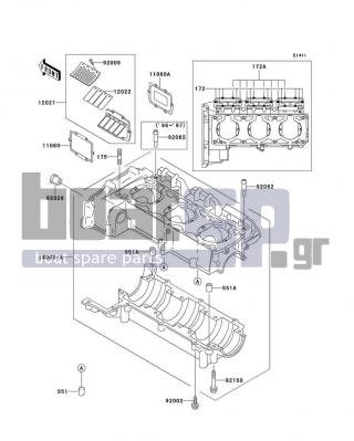 KAWASAKI - 1100 ZXI 1998 - Engine/Transmission - Crankcase