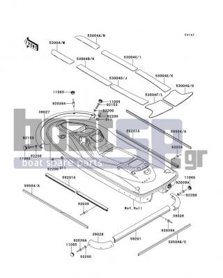 KAWASAKI - STX-15F 2014 - Εξωτερικά Μέρη - Pads - 39028-3752-6Z - BUMPER-REAR,CORNER,F.BLACK