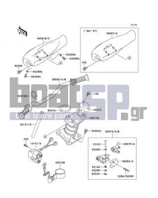 KAWASAKI - 1100 ZXI 1998 - Body Parts - Handlebar