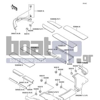 KAWASAKI - 1100 ZXI 1998 - Body Parts - Pads - 59504-3712-6Z - INSERT-BOAT FENDER,F.BLACK