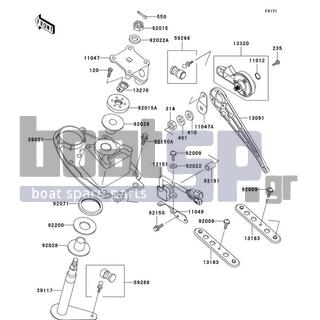 KAWASAKI - 750 STX 1998 - Εξωτερικά Μέρη - Handle Pole