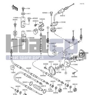 KAWASAKI - 900 STX 1998 - Frame - Cables