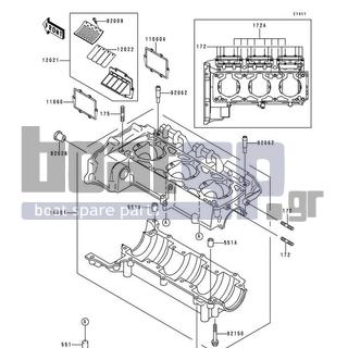 KAWASAKI - 900 STX 1998 - Engine/Transmission - Crankcase