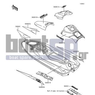 KAWASAKI - 900 STX 1998 - Body Parts - Decals(JT900-A2)