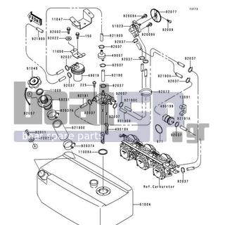 KAWASAKI - 900 STX 1998 - Body Parts - Fuel Tank - 49019-3712 - FILTER-FUEL