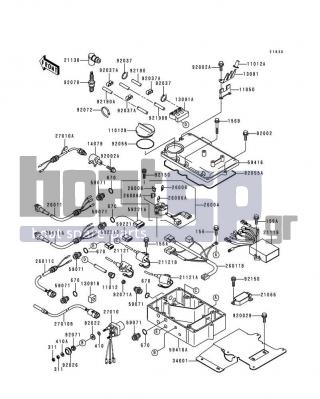 KAWASAKI - 900 STX 1998 - Πλαίσιο - Ignition System - 92070-1157 - PLUG-SPARK,BR9ES(NGK),SOLID