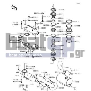 KAWASAKI - 900 STX 1998 - Exhaust - Muffler(s)