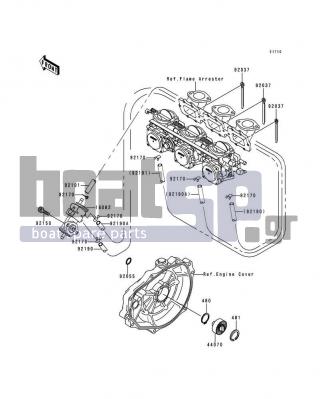 KAWASAKI - 900 STX 1998 - Engine/Transmission - Oil Pump - 92055-055 - RING-O,19.5X1.5