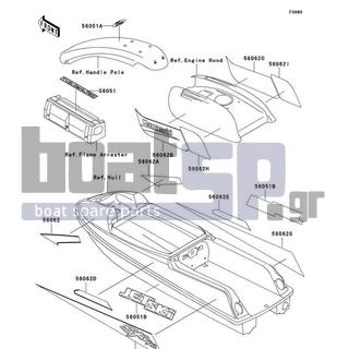 KAWASAKI - SXI PRO 1998 - Body Parts - Decals(JS750-C1)