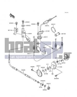 KAWASAKI - XI SPORT 1998 - Frame - Cables