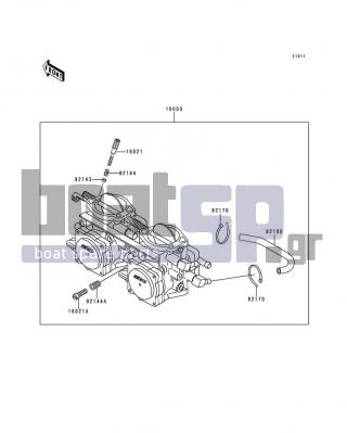 KAWASAKI - XI SPORT 1998 - Engine/Transmission - Carburetor - 92144-3745 - SPRING,THROTTLE STOP SCREW