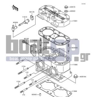 KAWASAKI - XI SPORT 1998 - Engine/Transmission - Cylinder Head/Cylinder