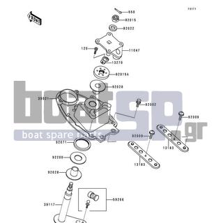 KAWASAKI - XI SPORT 1998 - Body Parts - Handle Pole - 92002-3774 - BOLT,8X25