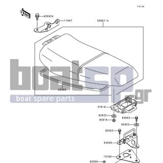 KAWASAKI - XI SPORT 1998 - Body Parts - Seat - 53045-3706 - HOOK-ASSY,SEAT LOCK