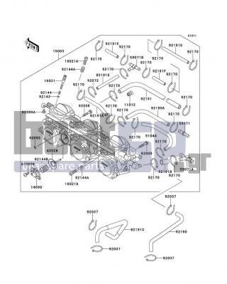 KAWASAKI - 1100 STX 1997 - Engine/Transmission - Carburetor