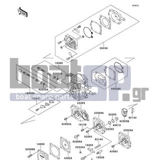 KAWASAKI - 1100 STX 1997 - Engine/Transmission - Carburetor Parts