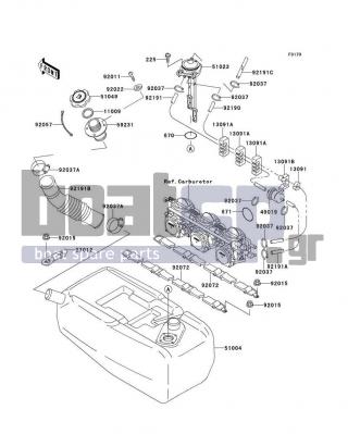 KAWASAKI - 1100 STX 1997 - Body Parts - Fuel Tank