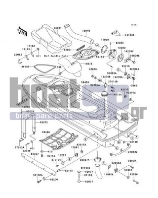 KAWASAKI - 1100 STX 1997 - Frame - Hull - 13270-3860 - PLATE