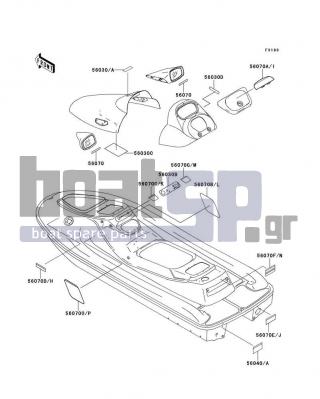 KAWASAKI - 1100 STX 1997 - Frame - Labels