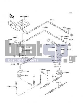 KAWASAKI - 1100 ZXI 1997 - Frame - Cables - 49016-3702 - COVER-SEAL,TILT CABLE