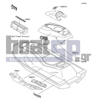 KAWASAKI - 750 ZXI 1997 - Body Parts - Decals(JH750-C3)