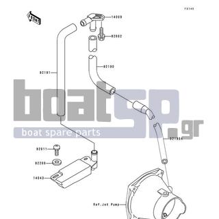 KAWASAKI - 900 STX 1997 - Body Parts - Bilge System - 92190-3821 - TUBE,L=190