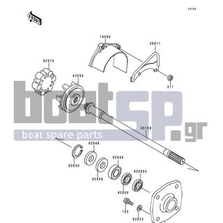 KAWASAKI - 900 STX 1997 - Engine/Transmission - Drive Shaft - 92050-502 - SEAL-OIL,SCY20368