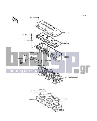 KAWASAKI - 900 STX 1997 - Engine/Transmission - Flame Arrester