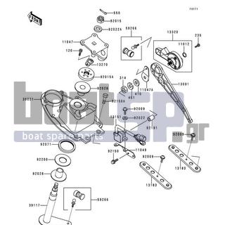 KAWASAKI - 900 STX 1997 - Body Parts - Handle Pole