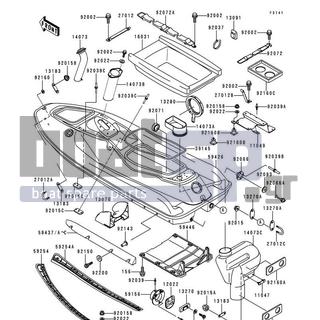 KAWASAKI - 900 STX 1997 - Frame - Hull - 13070-3722 - GUIDE,INTAKE