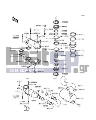 KAWASAKI - 900 STX 1997 - Exhaust - Muffler(s) - 92180-3704 - SHIM