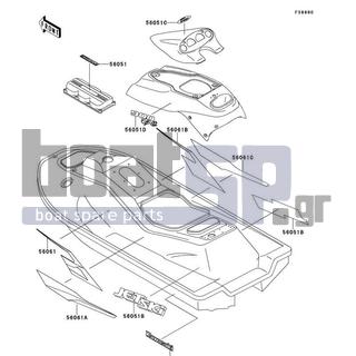 KAWASAKI - 900 ZXI 1997 - Body Parts - Decals(JH900-A3)