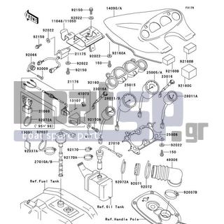 KAWASAKI - 900 ZXI 1997 - Electrical - Meters - 92022-3710 - WASHER,6.5X20X1.5